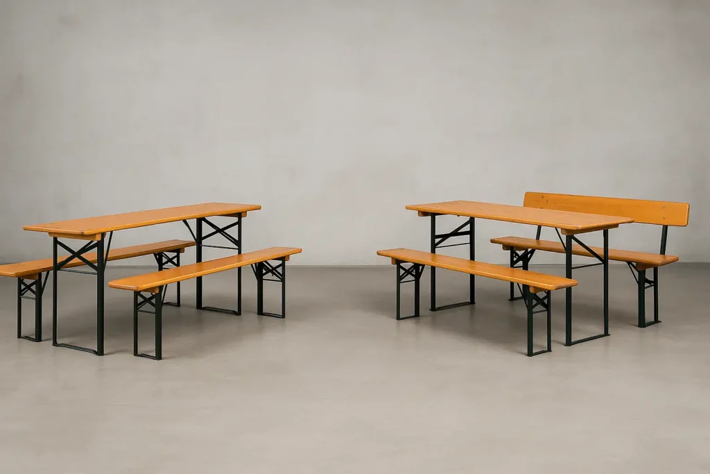 biertischgarnitur mit lehne