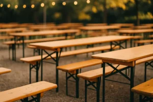 Bierzeltgarnitur vs. Biertischgarnitur: Maße und Einsatzbereiche